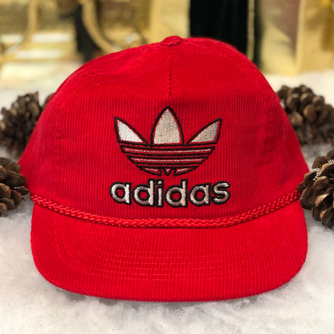 Vintage Deadstock NWOT Adidas Trefoil Logo Corduroy Snapback Hat