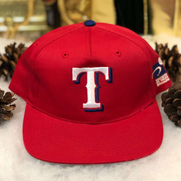 Vintage Deadstock NWOT MLB Texas Rangers Sports Specialties Plain Logo Twill Snapback Hat