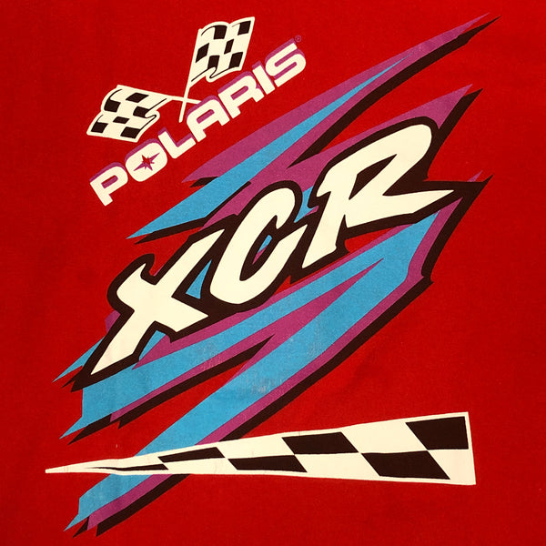 Vintage Polaris XCR Snowmobile Racing T-Shirt (XL)