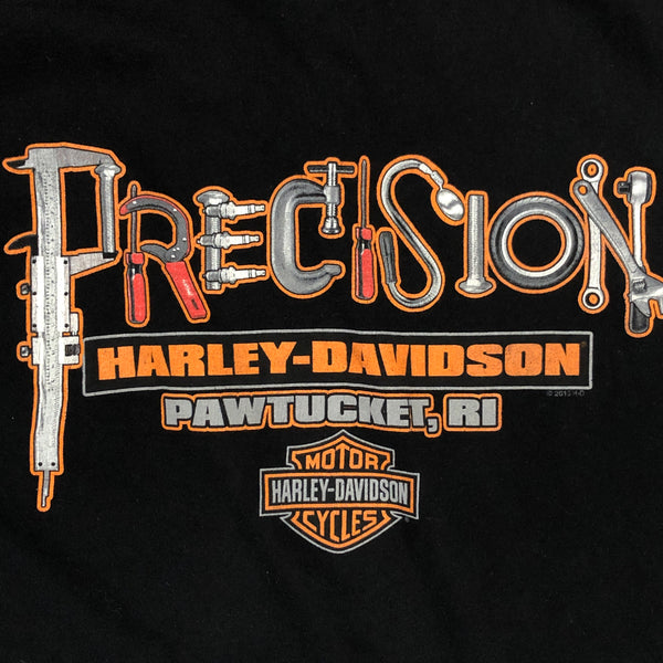 2016 Harley-Davidson Pawtucket Rhode Island "Precision" Motorcycle T-Shirt (L)