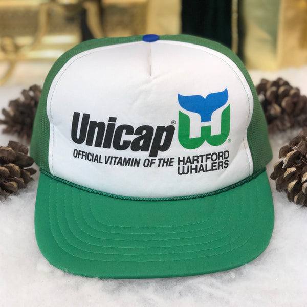 Vintage NHL Hartford Whalers Unicap Official Vitamin Trucker Hat