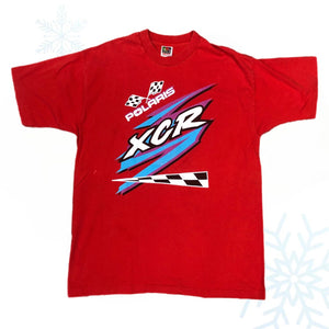 Vintage Polaris XCR Snowmobile Racing T-Shirt (XL)