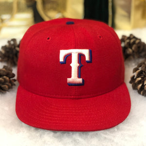 Vintage MLB Texas Rangers New Era Wool Fitted Hat 7 3/8