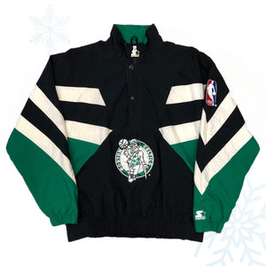 Vintage NBA Boston Celtics Starter Pullover Half Zip-Up Jacket (L)