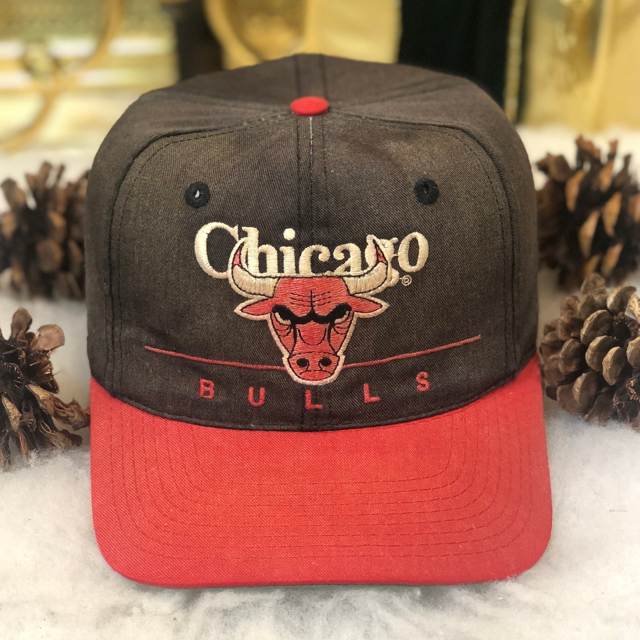 Vintage NBA Chicago Bulls Twins Enterprise Bar Line Twill Snapback Hat