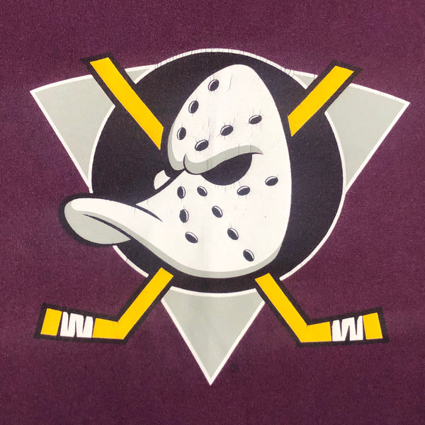 Vintage NHL Anaheim Mighty Ducks Wild Wing #00 Jersey T-Shirt (XL)