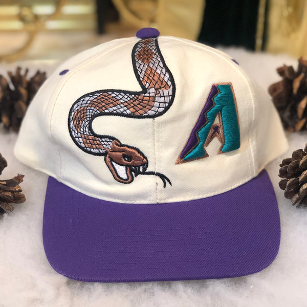 Vintage MLB Arizona Diamondbacks Rattle Head Drew Pearson Wool Snapback Hat