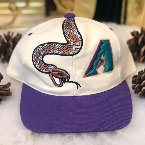 Vintage MLB Arizona Diamondbacks Rattle Head Drew Pearson Wool Snapback Hat