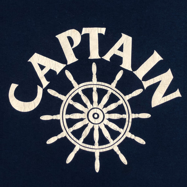 Vintage Captain Boat Sailing T-Shirt (XL)
