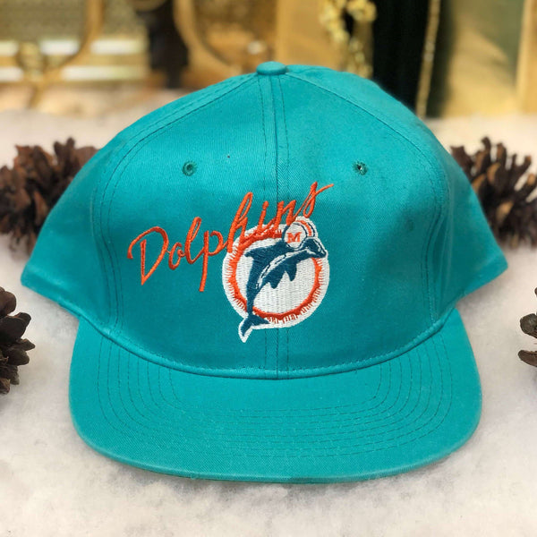 Vintage Deadstock NWOT NFL Miami Dolphins AJD Twill Snapback Hat