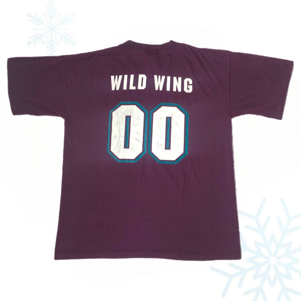 Vintage NHL Anaheim Mighty Ducks Wild Wing #00 Jersey T-Shirt (XL)