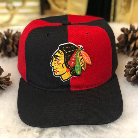 Vintage NHL Chicago Blackhawks Starter Pinwheel Wool Snapback Hat