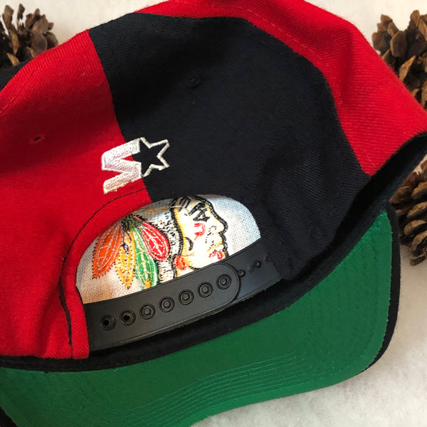 Vintage NHL Chicago Blackhawks Starter Pinwheel Wool Snapback Hat