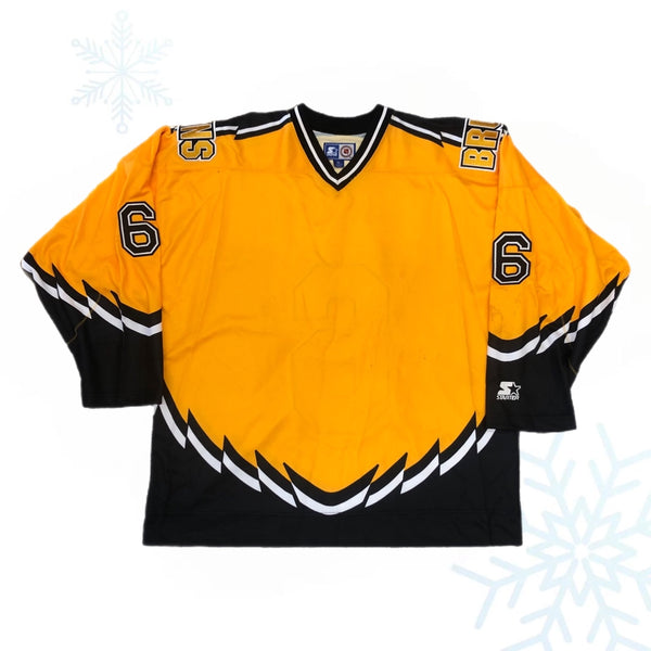Vintage NHL Boston Bruins Joe Thornton Starter Pooh Bear Blank Jersey (XL)