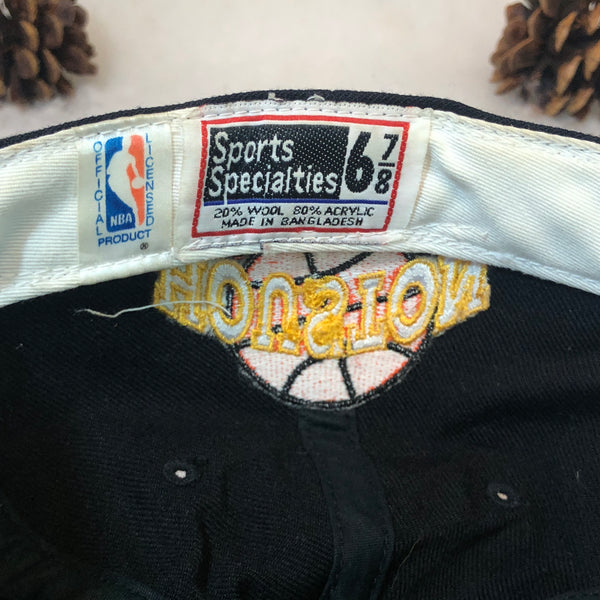 Vintage NBA Houston Rockets Sports Specialties Script Wool Fitted Hat 6 7/8
