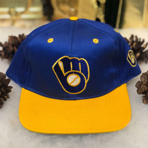 Vintage Deadstock NWOT MLB Milwaukee Brewers Twins Enterprise Twill Snapback Hat
