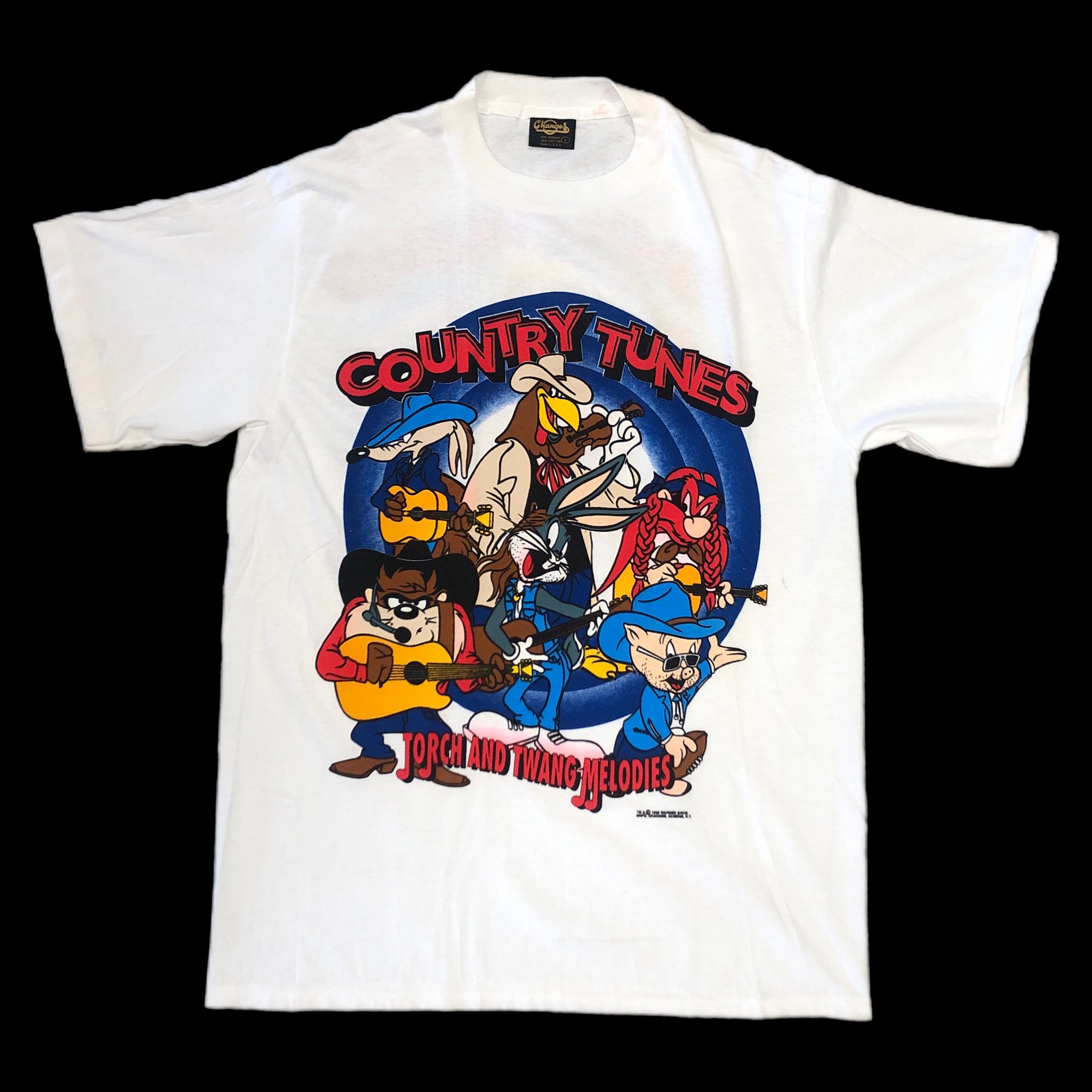 Vintage Deadstock NWOT 1992 Looney Tunes "Country Tunes" T-Shirt (L)