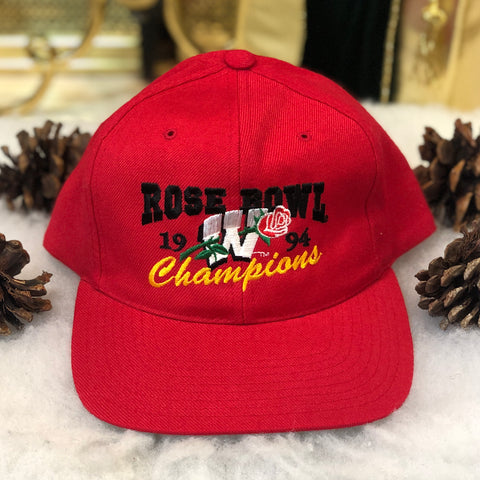 Vintage NCAA Wisconsin Badgers 1994 Rose Bowl Champions Wool Snapback Hat