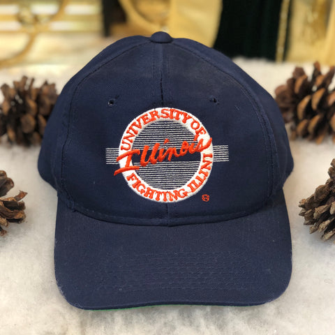 Vintage NCAA Illinois Fighting Illini The Game Circle Logo *YOUTH* Twill Snapback Hat