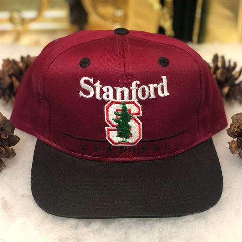 Vintage Deadstock NWOT NCAA Stanford Cardinal Twins Enterprise Bar Line Twill Snapback Hat