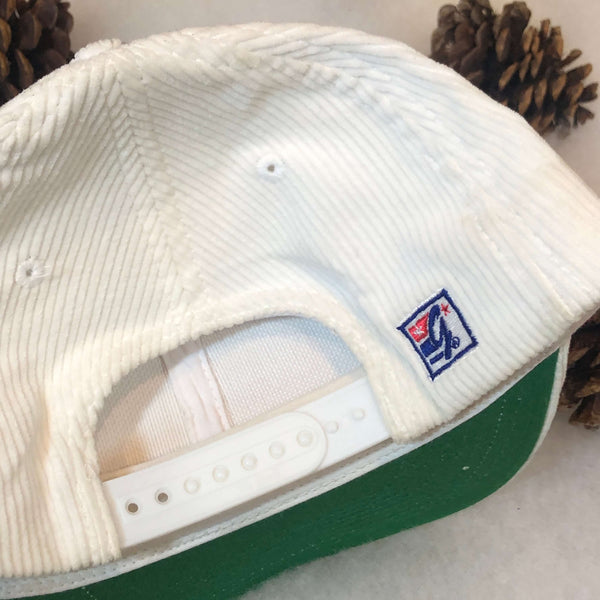 Vintage White Blank Corduroy The Game Russell Athletic Snapback Hat