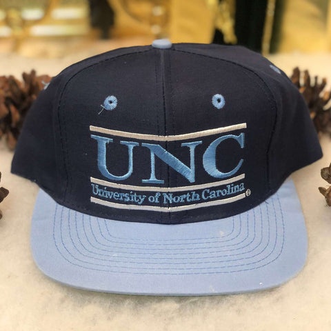 Vintage Deadstock NWOT NCAA UNC North Carolina Tar Heels The Game Split Bar Twill Snapback Hat