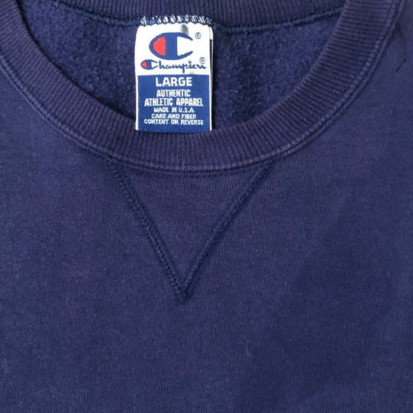Vintage Champion Blue/Purple Blank Crewneck Sweatshirt (L)