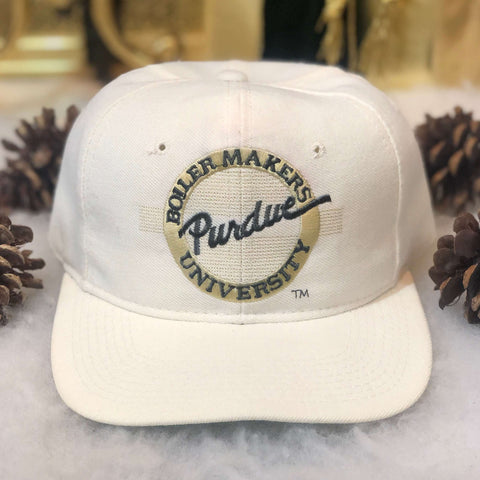 Vintage NCAA Purdue Boilermakers The Game Circle Logo Wool Snapback Hat