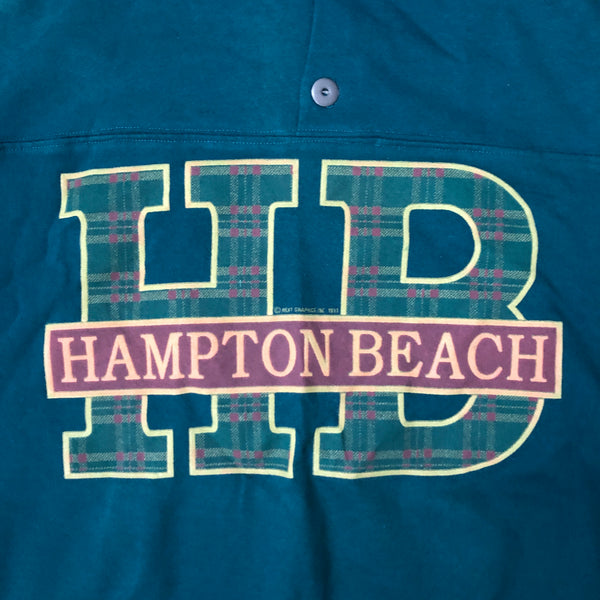 Vintage 1993 Hampton Beach New Hampshire 1/4 Button Up Sweatshirt (XL)