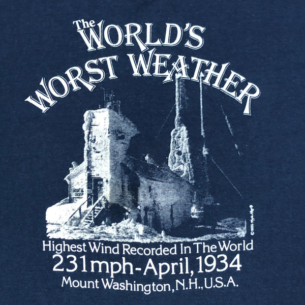 Vintage "The World's Worst Weather" Mount Washington New Hampshire T-Shirt (XL)