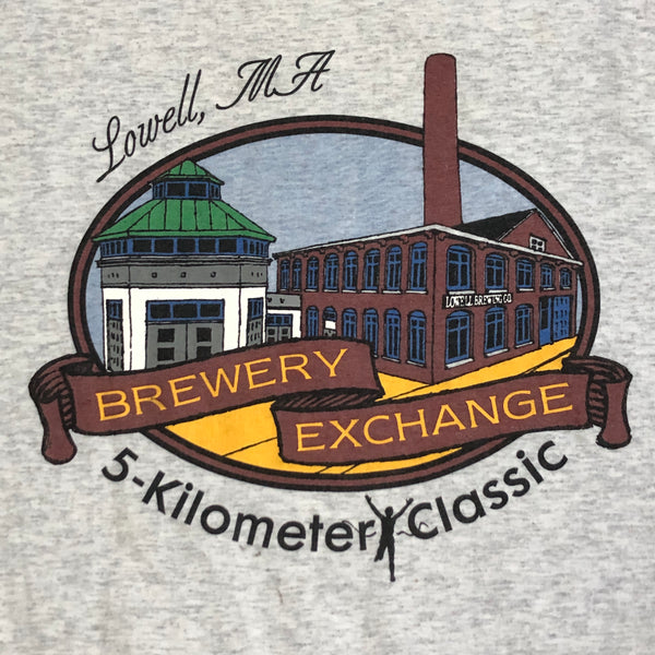 Vintage Mill City Brewing Lowell Massachusetts Brewery Exchange 5k Classic T-Shirt (XL)