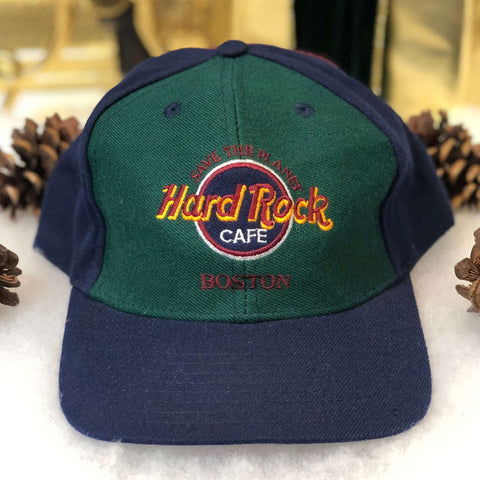 Vintage Hard Rock Cafe Boston "Love All Serve All" Wool Snapback Hat