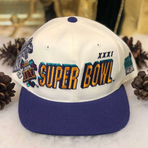 Vintage Deadstock NWOT NFL Super Bowl XXXI Green Bay Packers New England Patriots Sports Specialties Shadow Snapback Hat