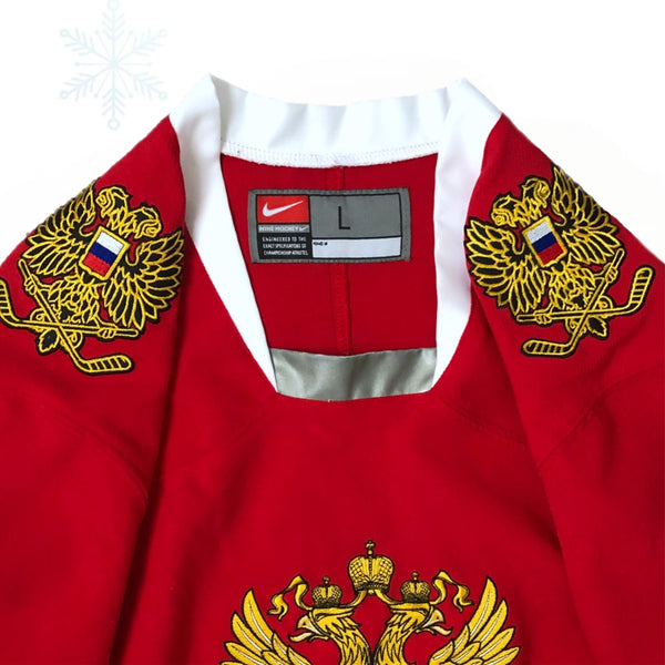 Russia Olympics Hockey Nike Jersey (L)