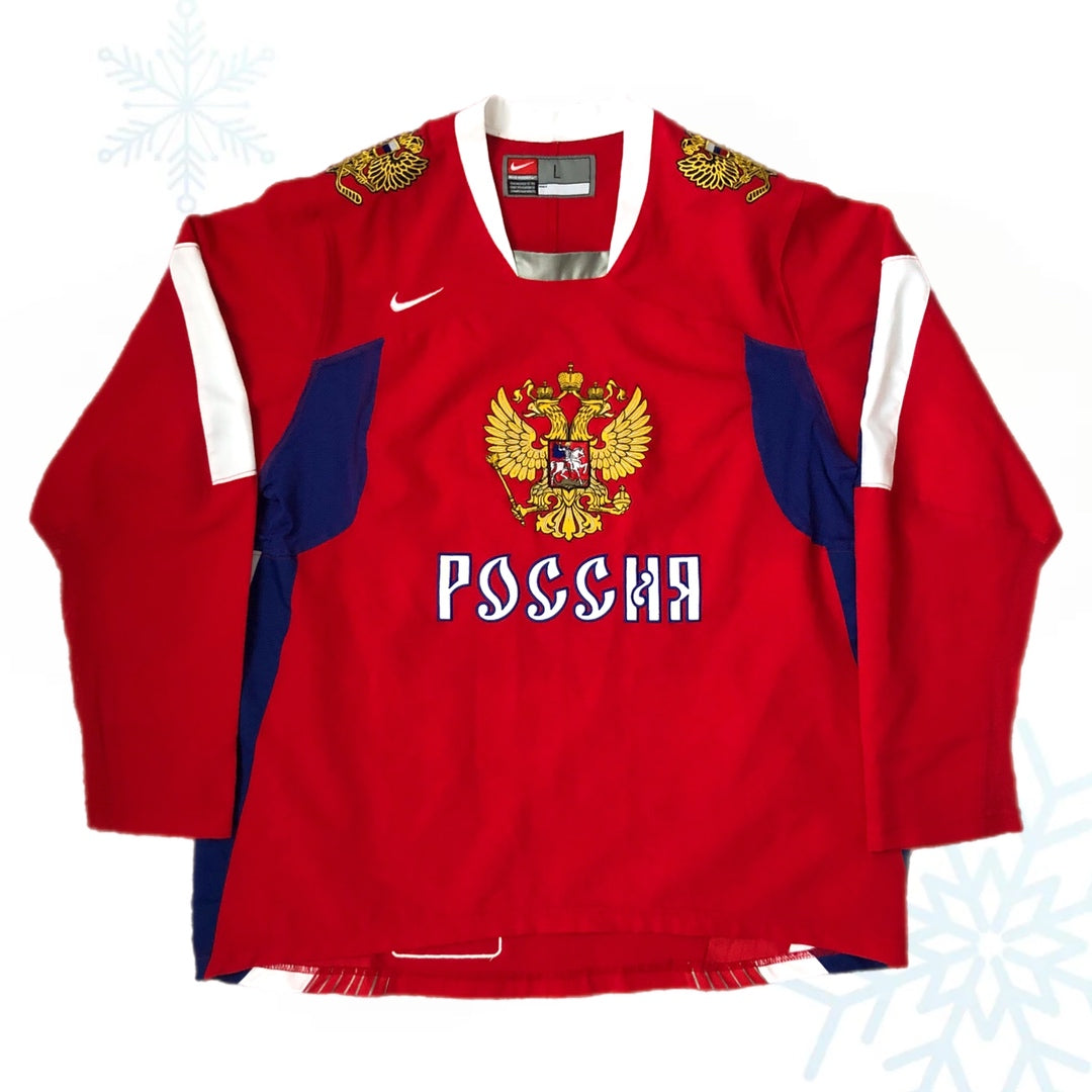 Russia Olympics Hockey Nike Jersey (L)