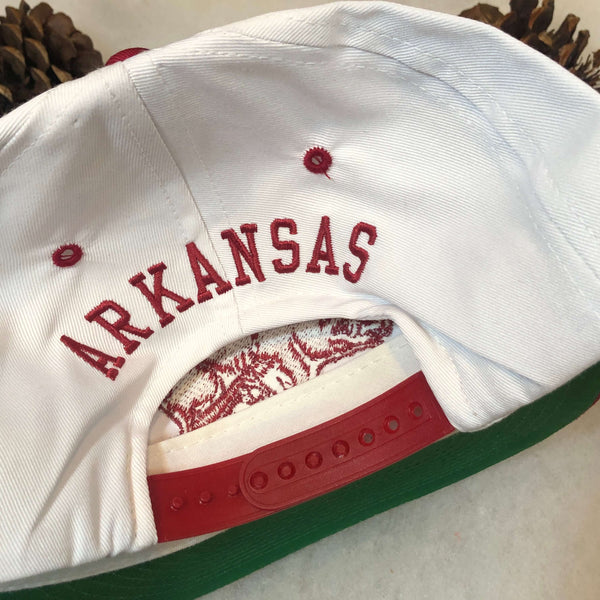 Vintage Deadstock NWOT NCAA Arkansas Razorbacks Competitor Twill Snapback Hat