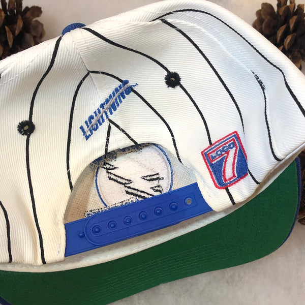 Vintage NHL Tampa Bay Lightning Logo 7 Pinstripe Wool Snapback Hat