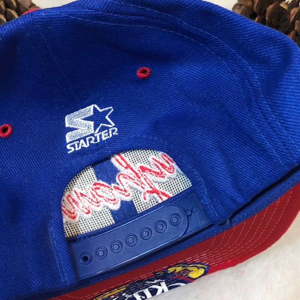 Vintage Deadstock NWOT NCAA Kansas Jayhawks Starter Wool Snapback Hat