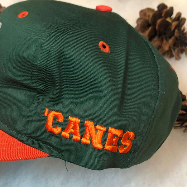 Vintage Deadstock NWOT NCAA Miami Hurricanes Competitor Twill Snapback Hat