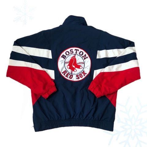 Vintage MLB Boston Red Sox Starter Windbreaker Half-Zip Jacket (M)
