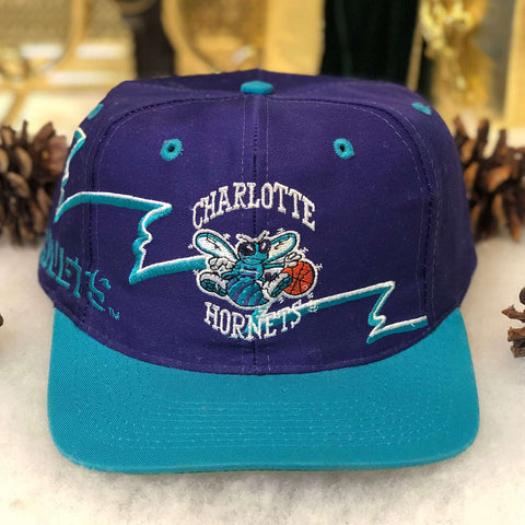 Vintage NBA Charlotte Hornets Logo 7 Twill Snapback Hat