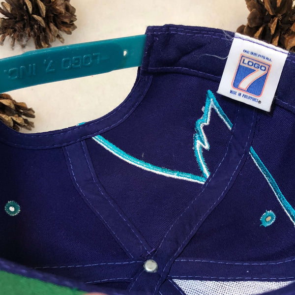 Vintage NBA Charlotte Hornets Logo 7 Twill Snapback Hat
