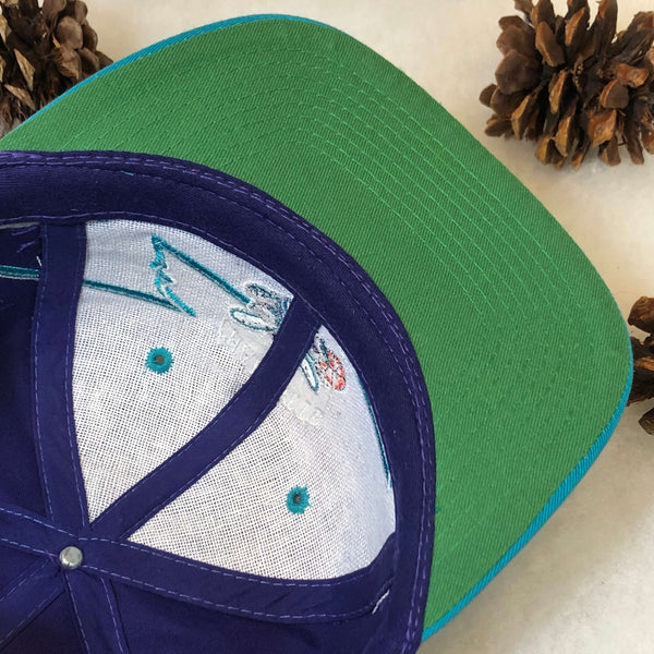 Vintage NBA Charlotte Hornets Logo 7 Twill Snapback Hat