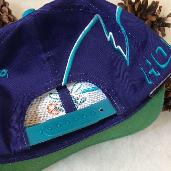 Vintage NBA Charlotte Hornets Logo 7 Twill Snapback Hat