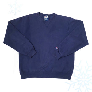 Vintage Champion Blue/Purple Blank Crewneck Sweatshirt (L)