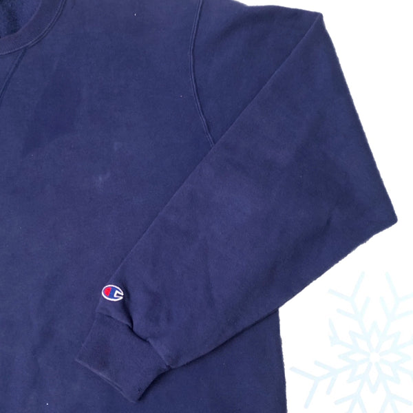 Vintage Champion Blue/Purple Blank Crewneck Sweatshirt (L)