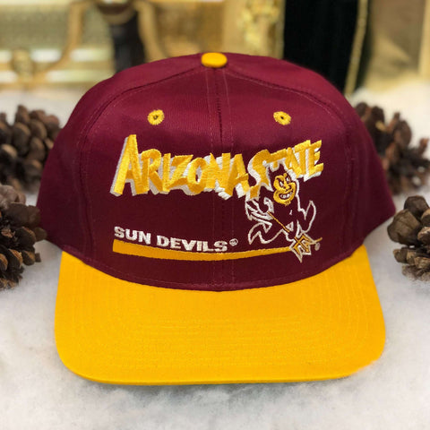 Vintage Deadstock NWOT NCAA Arizona State Sun Devils Twins Enterprise Twill Snapback Hat
