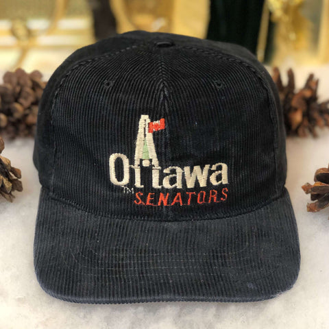 Vintage NHL Ottawa Senators Peace Tower Starter Corduroy Snapback Hat