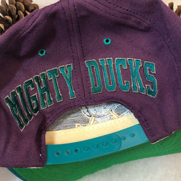 Vintage NHL Anaheim Mighty Ducks American Needle Blockhead Wool Snapback Hat