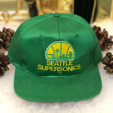 Vintage Deadstock NWOT NBA Seattle Supersonics Universal Twill Snapback Hat